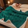 Coral Fleece Autumn Winter Warm Blankets for Bed 3 Layers Thicken Flannel Blanket Quilt Soft Comfortable Washable Warmth Quilts