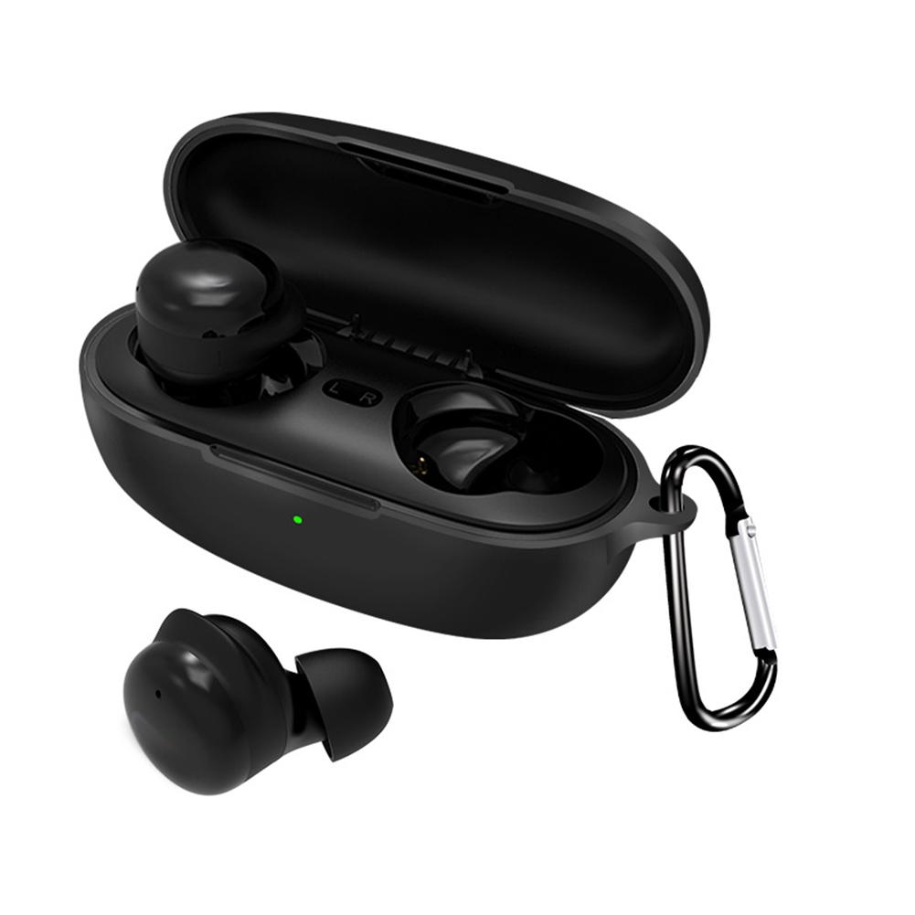 Earbuds Case for QCY T17 Wireless Bluetooth-Compatible Protective Cover with Buckle Earphone Silicone Protector Shell Accessory