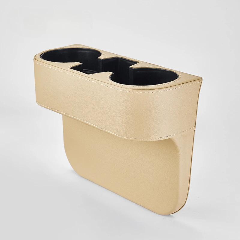 Car Leather Cup Holder Tray Side Pocket Vehicle Benz BMW Sorento Santa Fe Palisade Grandeur Gap Car Cup Holder
