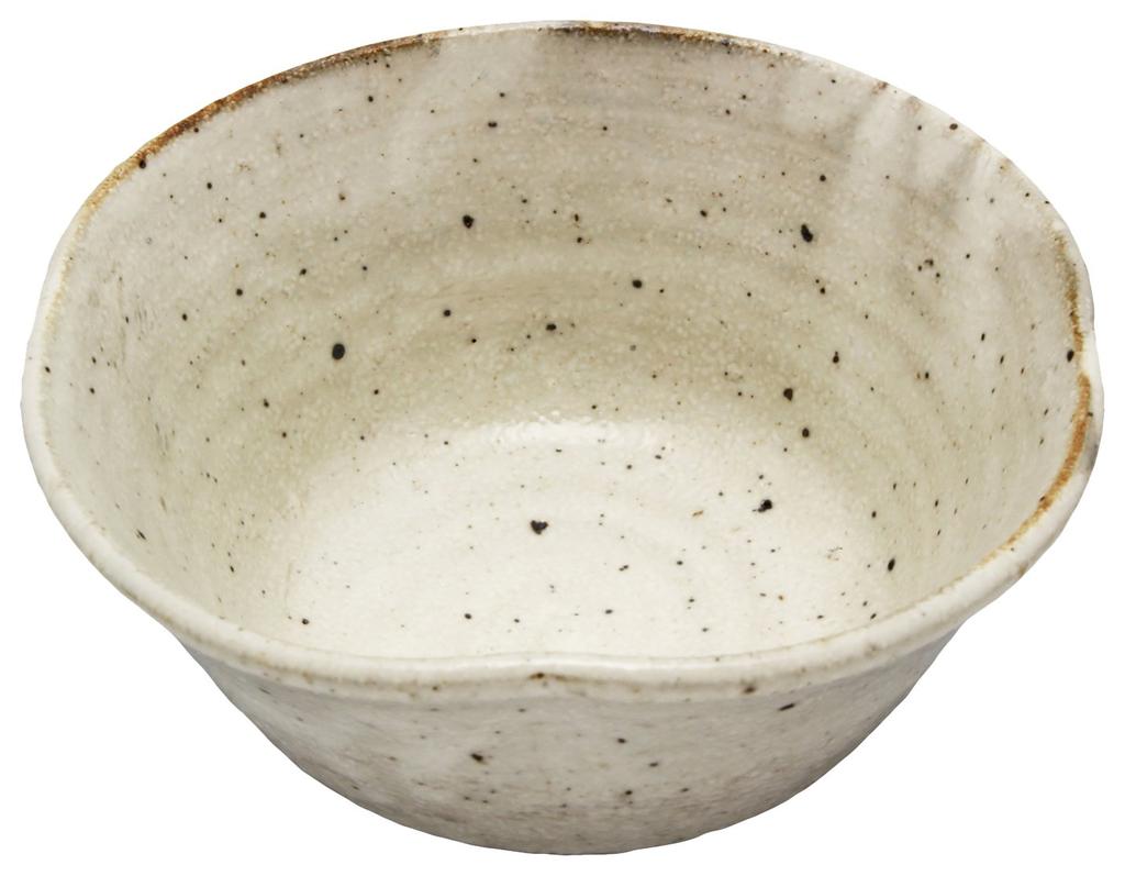 Utsuwa Roan Mino Ware Sanno Kiln Four-Push Small Bowl/Plate with Iron Powder Finish (134-0043)
