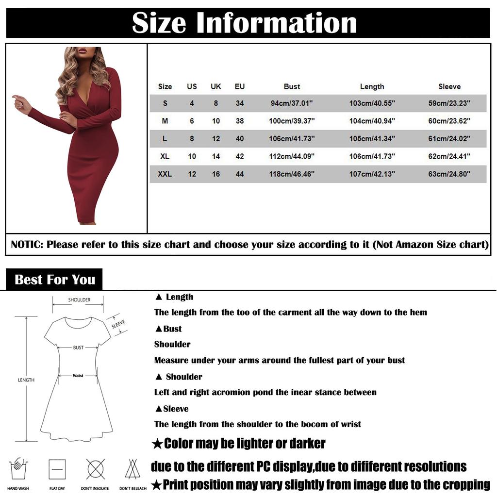 Ladies Fashion Long Sleeve V-neck Color Split Hip Packing Tight Dress