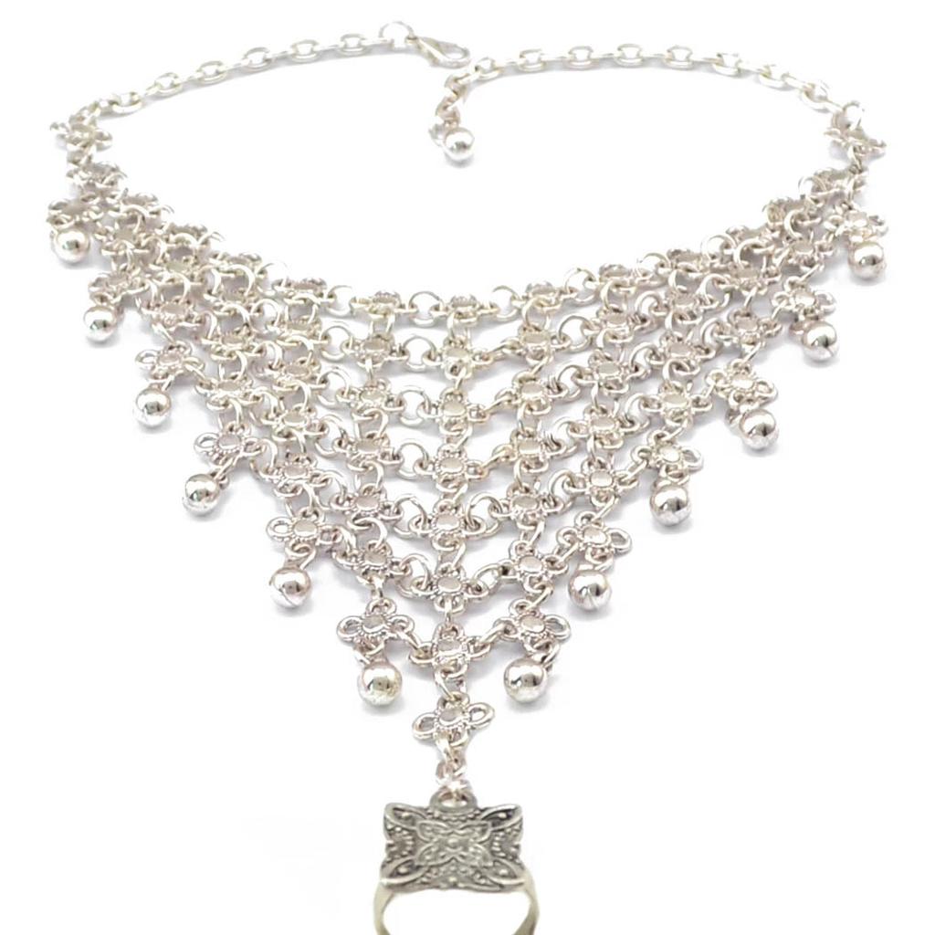 Bohemian Vintage Hollow Flower Finger Bracelet for Women Festival Turkish Slave Bracelets Beach Gypsy Tribal Bangle Sexy Jewelry