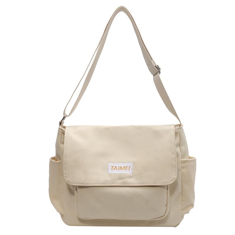 Women's Bag Solid Color Postman Bag Versatile High End Commuting Bag Niche One Shoulder Crossbody Bag