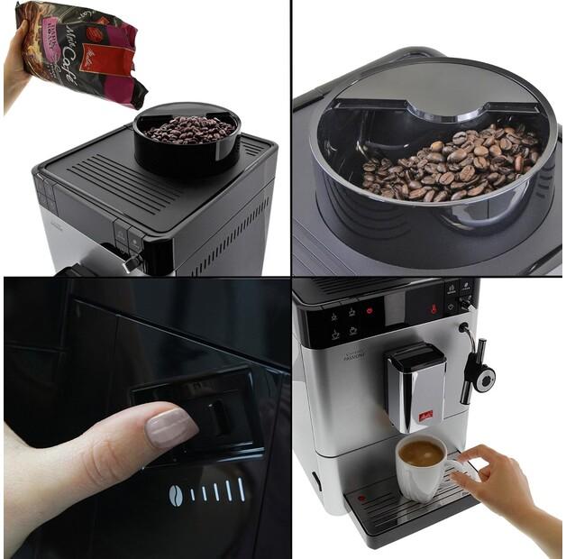 Kávovar Melitta Caffeo Passione stříbrný (F53/0-101)