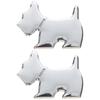 LEDMOMO Car Stickers Set of 2 3D Metal Dog Car