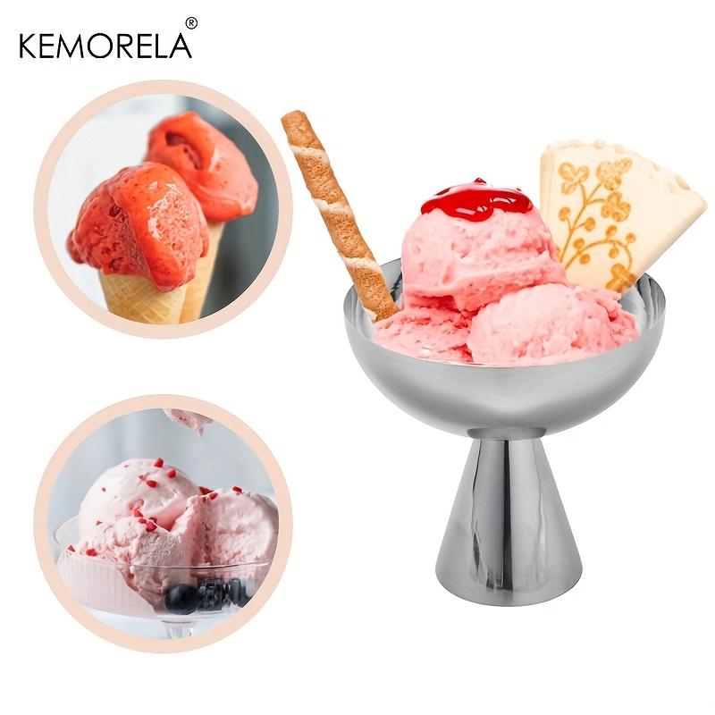 Stainless Steel Dessert Cups, Round Pudding Cups & Ice Cream Bowls for Salad Fruit, Party Wedding Restaurant Serving Set