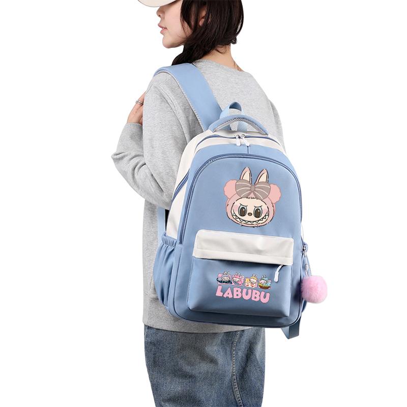Cute Cartoon Printed Backpack Student Kid Schoolbag Women Large Capacity Waterproof Bookbag Kid Birthday Gift Travel Bag