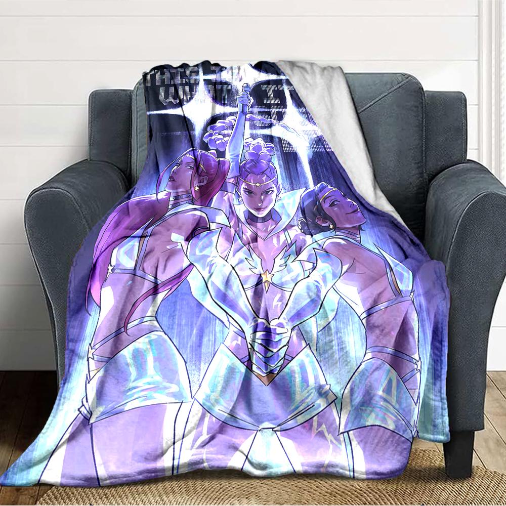 1pc KPop Demon Hunters16 Blanket, Gift, for Men and Women, Soft Blanket, Good for Sofa Bed Couch Travel, Lightweight Flannel Blanket