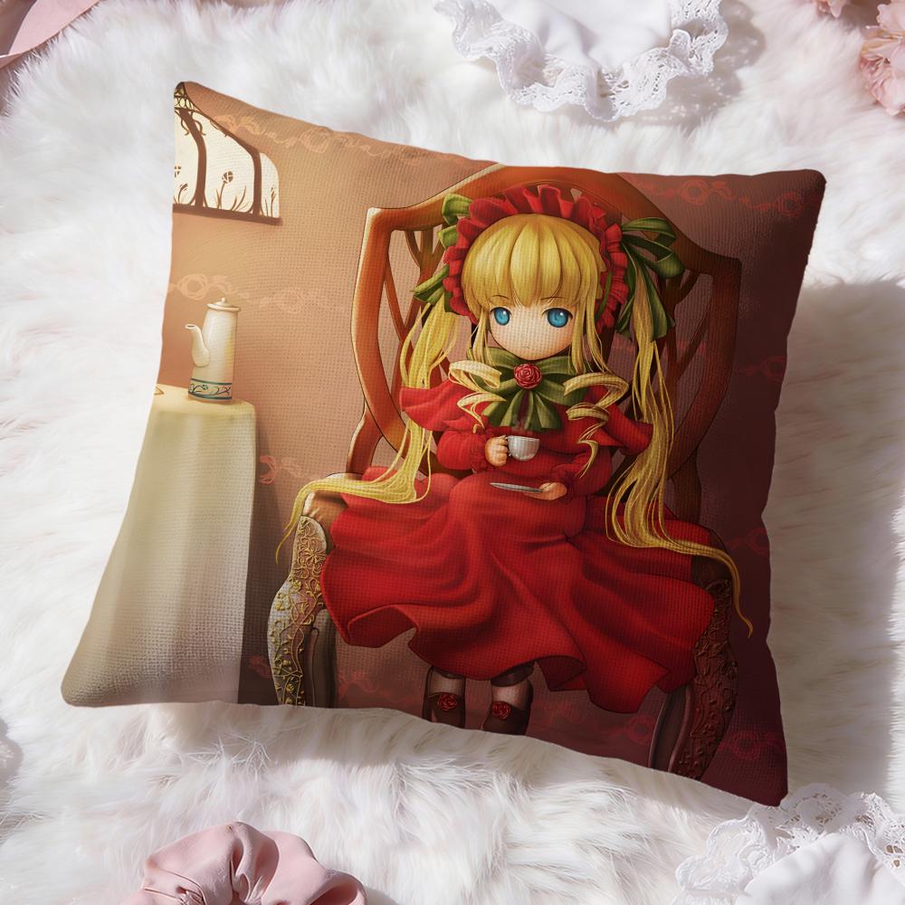 classic anime r-Rozen Maiden Cushion Cover Premium Comfort Reversible Pillow Cove -Two in One Design for Any Room & Car Interior