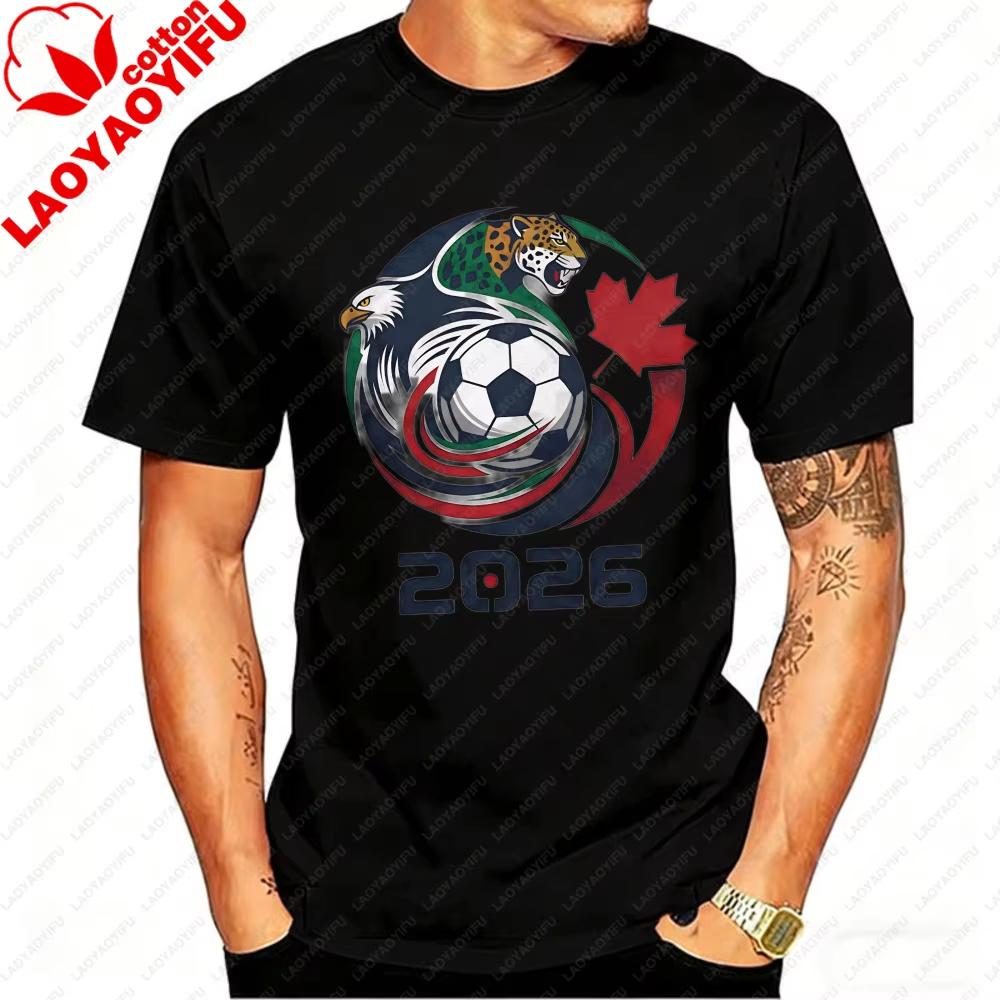 Men's Sports T-shirt 2026 USA Canada Mexico Soccer T-Shirts Eagle Jaguar Graphic Tee Football Fans 2026 FIFA World Cup Shirt Streetwear Hot Product
