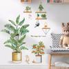 Wall stickers, green plants porch decoration stickers living room bedroom sofa background wall layout rental house renovation