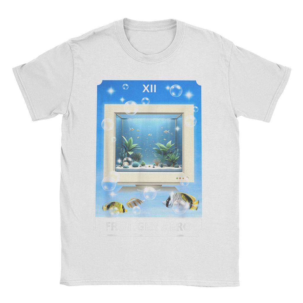 Neuheit Frutiger Aero Ästhetik T-Shirts Herren Damen Reine Baumwolle T-Shirt Tech Computer Aquarium Tarotkarte T-Shirts Übergröße Kleidung