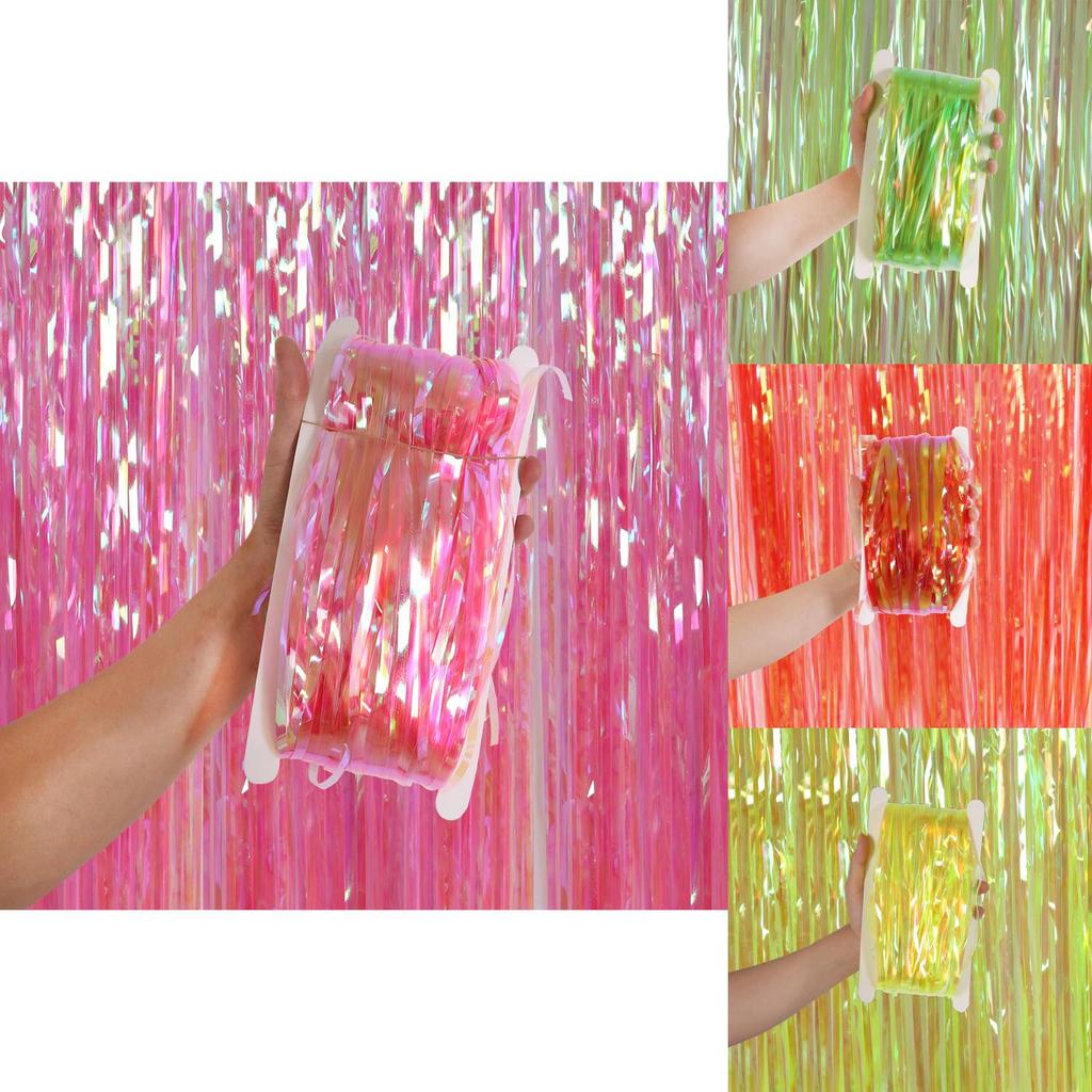 Vibrant 1x3 Meter Candy Rain Streamer Curtain Perfect For Holiday Celebration Decor