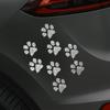 8pcs Sparkling Paw Print Car Stickers Reflective Vinyl Decals for Cars, Motorcycles & Laptops, Multi-Color Glitter Animal Theme, Self-Adhesive