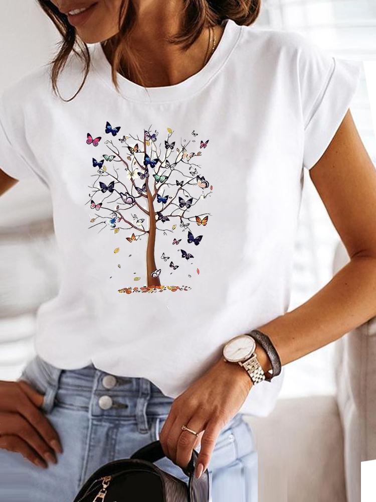 Star Lovely Style Trend Clothing Fashion Tee Women T-shirt Summer Short Sleeve Print Clothes Graphic T Shirt Female Tee Tops