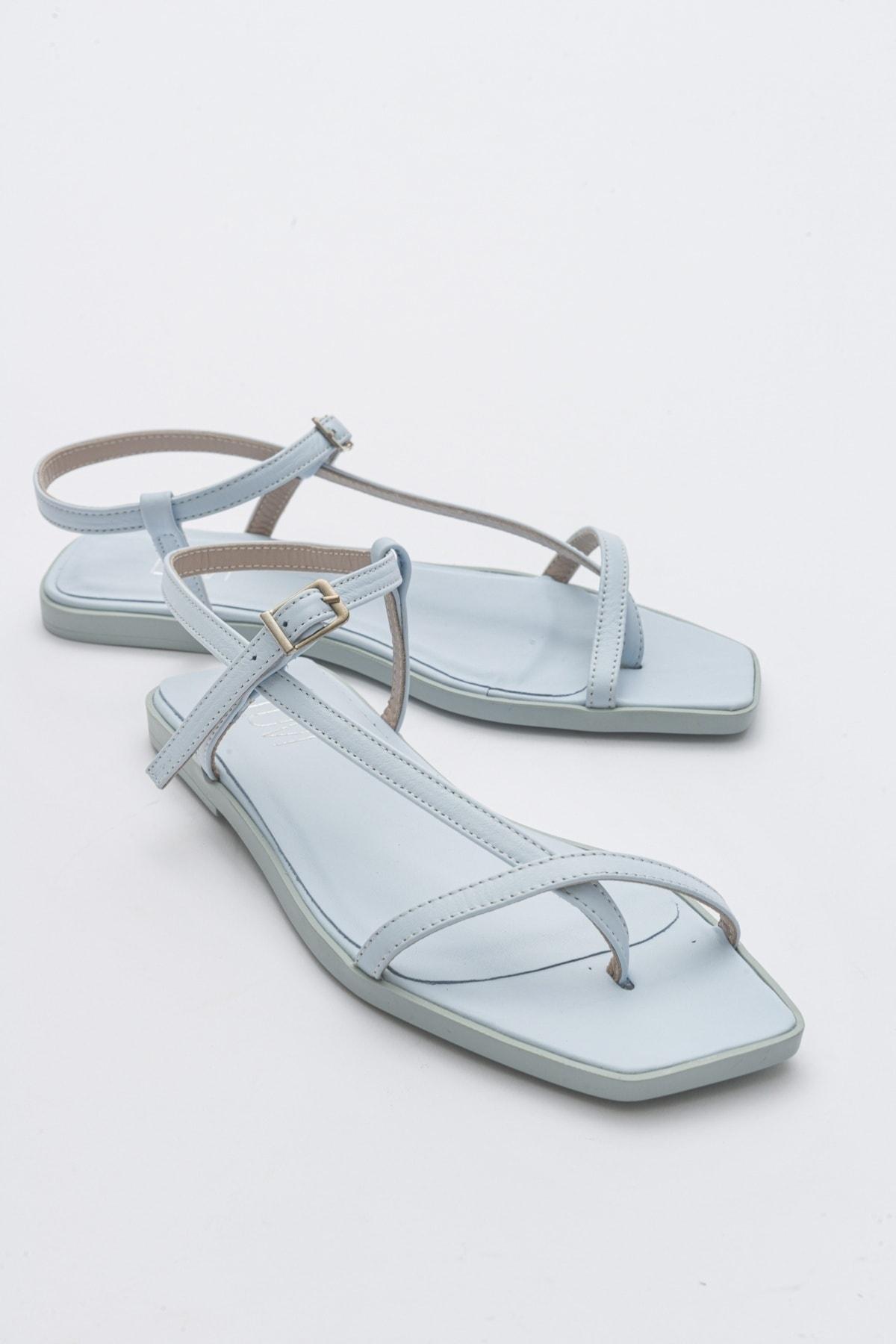 

Женские повседневные сандалии Tales Baby Blue из натуральной кожи, летняя обувь 39
