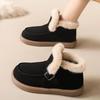 Snow Boots Korean Version Women's Winter New Item with Plush and Thick Cotton Boots Warm Flat Bottomed Soft Soled Women's Cotton Shoes