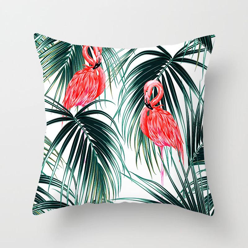 Ins Plant Flower Peach Skin Fleece Pillow Cover Sofa Car Pillow Cushion Cover Lunch Home Furnishing