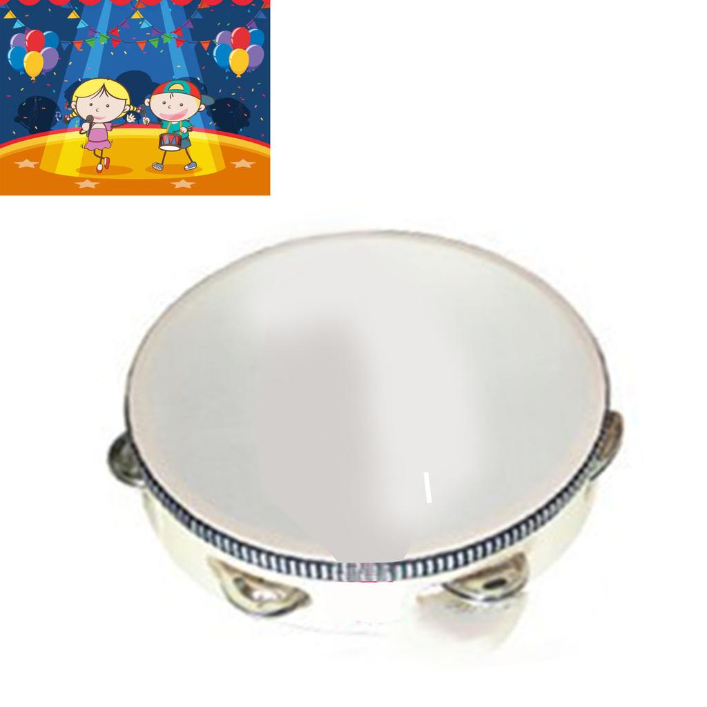 Holz Hand-Tamburin Pädagogisch Interessant Schlaginstrument Tamburin Trommel für Party 20cm 8in