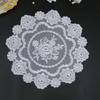 Round Mesh Rose Flower Embroidery Table Cloth Cover Wedding Tablecloth Dining Kitchen Christmas Table Decoration and Accessories