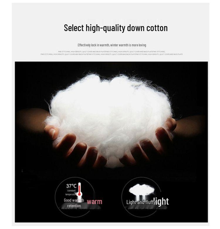 Kids' Winter Floral Jacket - Black, Mid-Length, Thick Down Cotton, Two-Piece Look (2025)