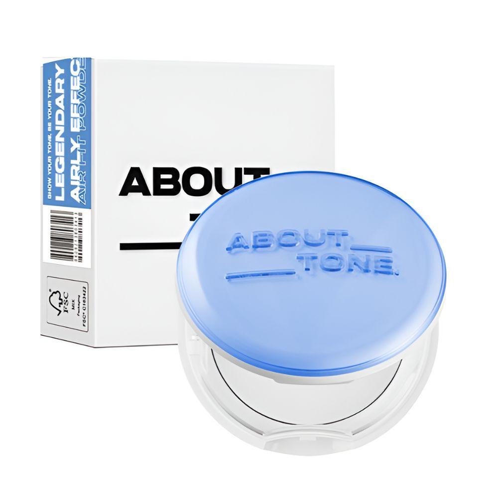 ABOUT TONE Air Fit Powder Pact 8g Oil Control Compact Powder Smooth Matte Finish White