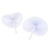 White Folding Paper Fans Heart Shaped Assortment With Plastic Handle For Diy Wedding Favor Party Bag Filler