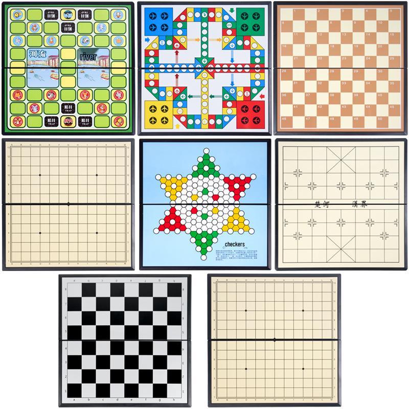 Magnetic Travel Games Set: Ludo, Gomoku, Land Battle Chess, Animal Chess, Checkers, Chinese Chess, International Chess, Military Chess