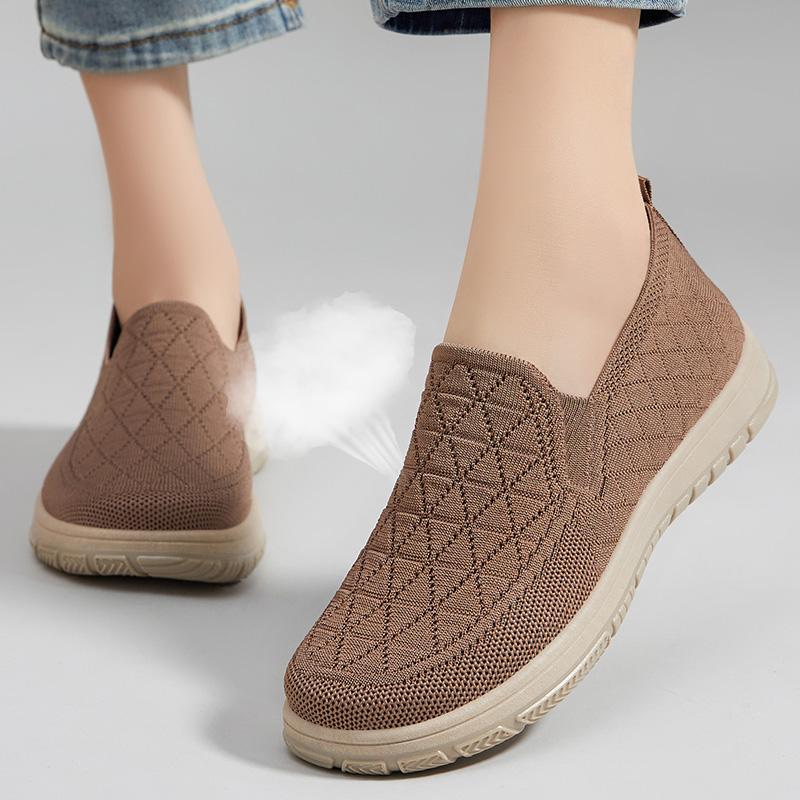 Mode Damskor Vår Nya Skor Ett Steg Steg Tygsko Lågskuren Flatsko Mjuk sula Bekväma och Mångsidiga Damskor