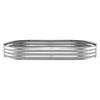 Galvanized Raised Garden Bed, 240 X 120 X 30 Cm, Oval Metal Planter Box Kit Outdoor, Bottomless Elevated Garden Box with Gloves, Rustproof Alu-Zinc,