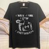 Men Cotton Tshirt Black Summer Boys tshirt I Walk I Look I Stop I Photograph Short Sleeve Relaxed Fit Crew Neck Tshirt