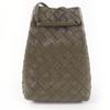 Excelente Bolsa de Ombro BOTTEGAVENETA Couro INTRECCIATO couro cáqui Feminina Usada