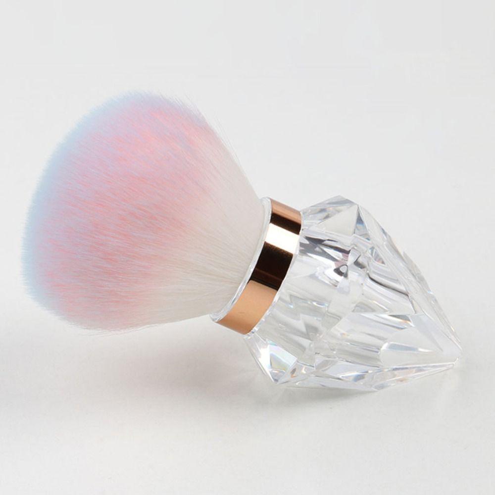 with Box Nail Cleaning Brush Rhinestone Shape Makeup Brush Portable Powder Blusher Brush  Gifts