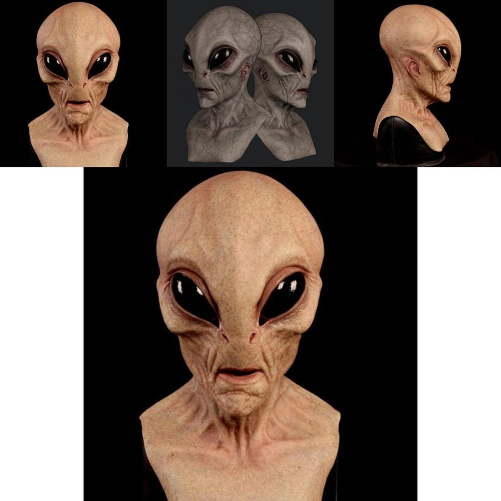 Einzigartiges Design Alien-Maske für Halloween Vollkopf-Alien-Maske mit furchteinflößenden Merkmalen