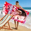 Custom Soccer Print Beach Towel, Large Soft Quick Dry Towel for Beach Camping Swimming