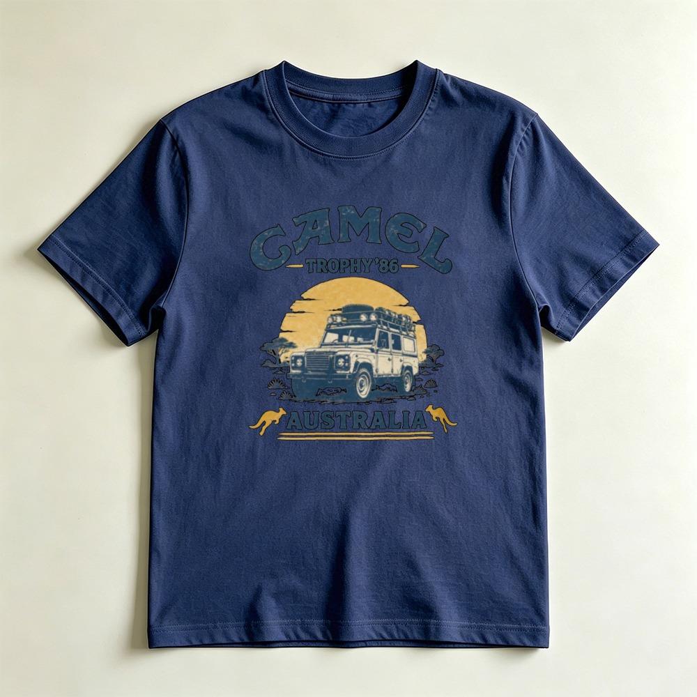 Retro Australia Outback Camel Trophy 1986 Overland Truck Graphic Shirt Vintage Safari Adventure Casual Top Unisex Unisex Cotton Tops