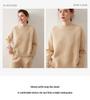 Autumn/Winter Cashmere Raglan Sleeve Women's Sweater - Loose, Slimming, Thick, Round Neck.