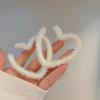 New Arrival Sweet Heart Earrings for Women Exaggerate Flocking Hoop Earring Lady Wedding Party Jewelry Gift