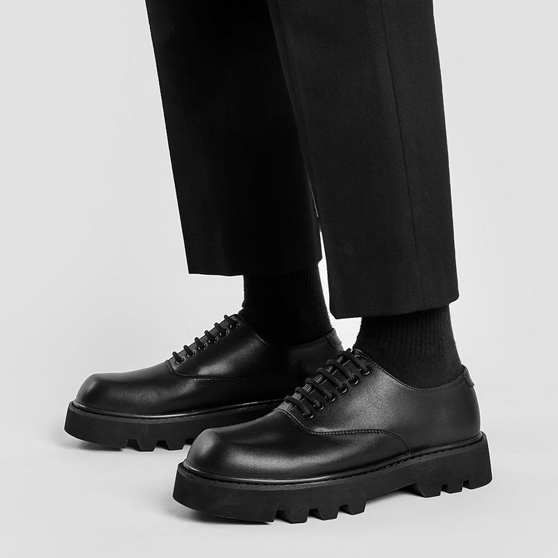 Fashion Business men's thick soled leather shoes Minimalist and fashionable design style Wedding Party Outdoor Strolling Men's Shoes