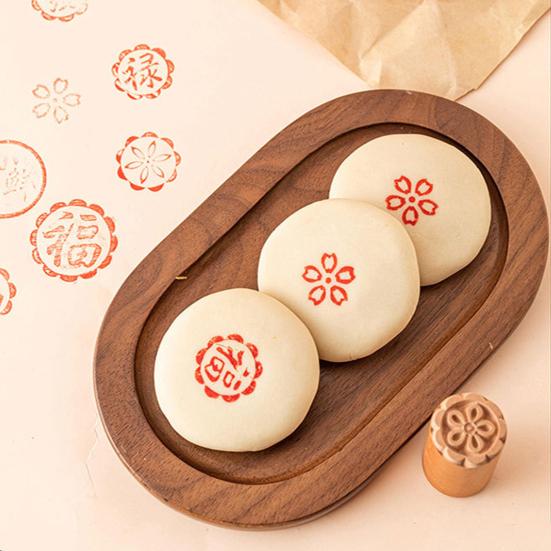Tampon à biscuits réutilisable en bois pour décoration de gâteaux chinois