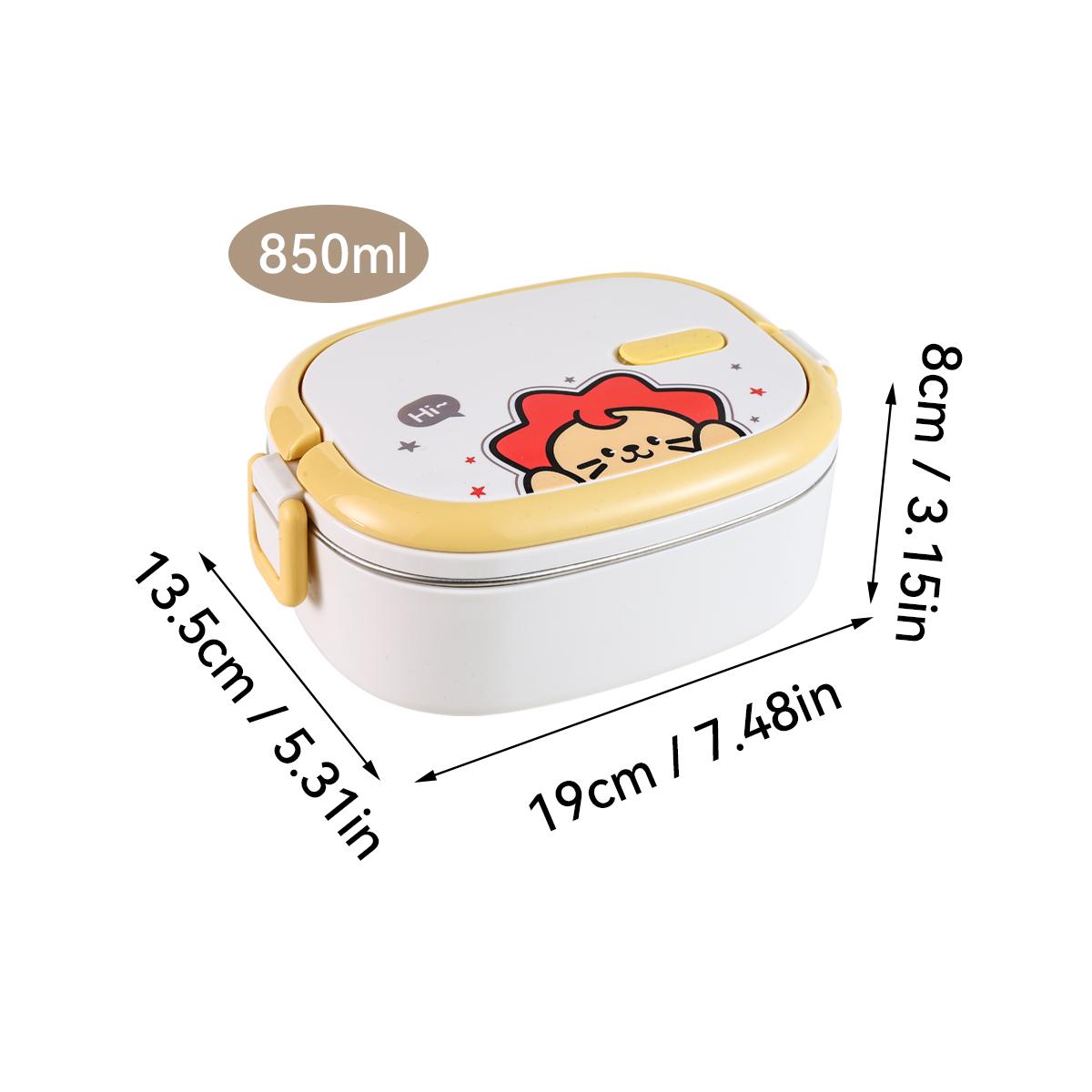 

WORTHBUY Новый 850/1500 мл Портативный Ланч-бокс из нержавеющей стали 304 с ручкой Большая вместимость Милый Герметичный Ланч-бокс для студентов