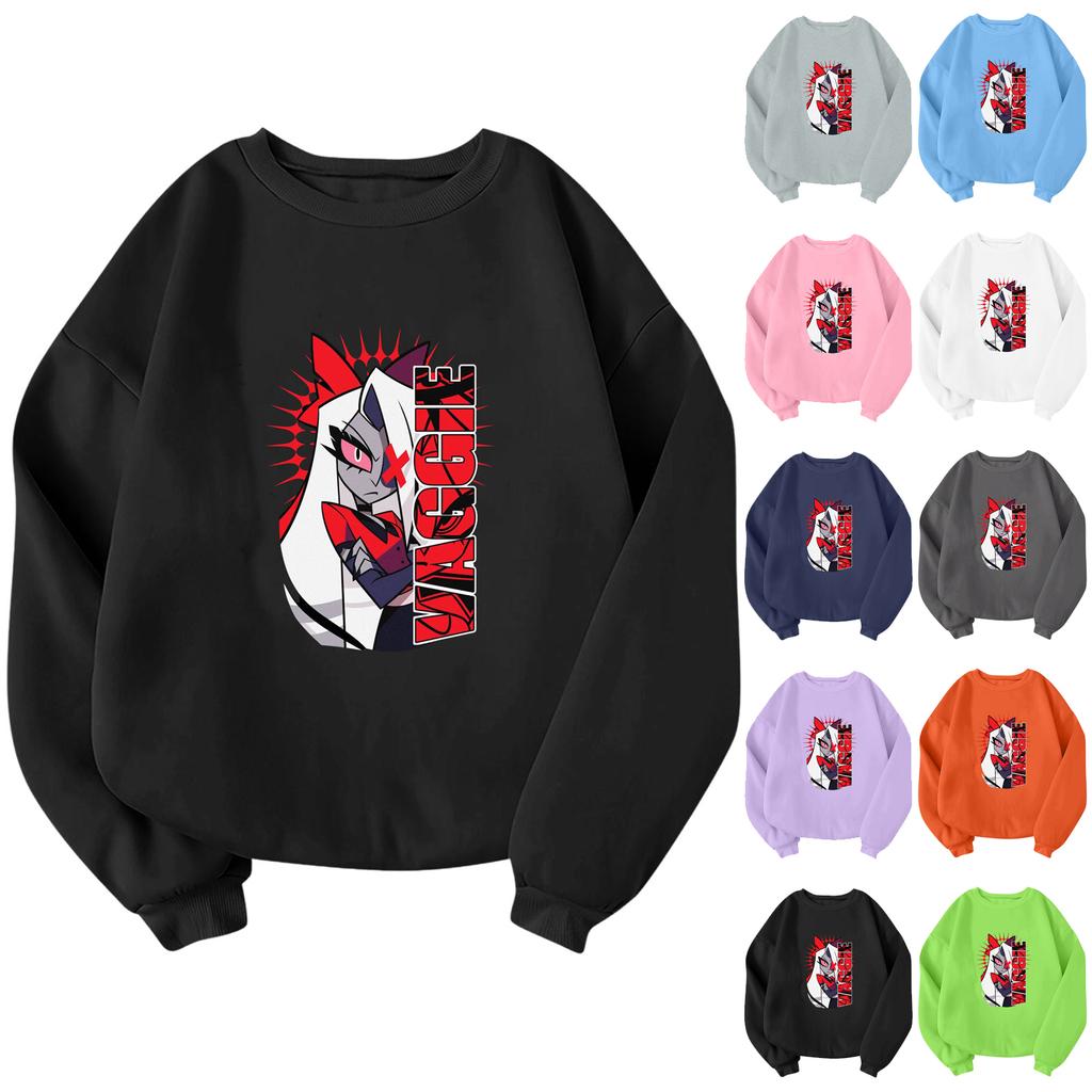 Children's Fashionable Lightweight Long-sleeved Round Neck Pullover With Pockets Printed Pullover