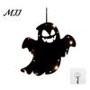 Halloween Decoration Materials Pumpkin Hanging Decor, Non-Woven Ghost Ornament with Light String, Spooky Durable Decorations Door Wall Decor for