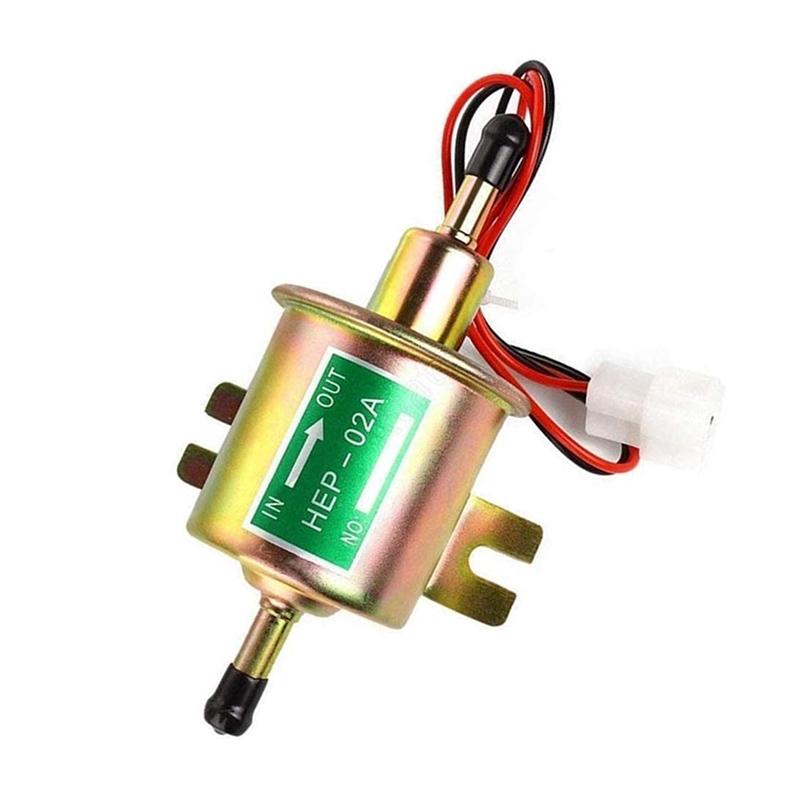 12V Elektrikli Yakıt Pompası Düşük Basınç Cıvata Sabitleme Kablo Evrensel Dizel Benzinli HEP-02A Araba Karbüratör Motosiklet ATV İçin