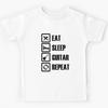 Eat Sleep Guitar Repeat Guitarist Gifts Kids T-Shirt