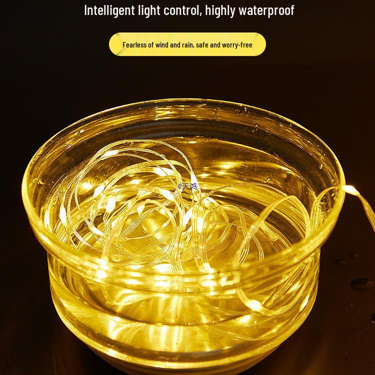 Venkovní vodotěsná solární řetězová světla pro dekoraci stromu a zahrady