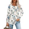 Camisas de manga larga para mujer Tops Blusas casuales elegantes plisadas con cuello redondo