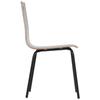 Gray plywood chair with black frame. Model WERDI A