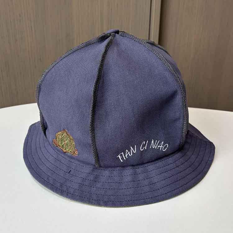South Korea new dome octagonal bucket hat women's summer cloud big brim sun hat embroidered cactus sunscreen basin hat