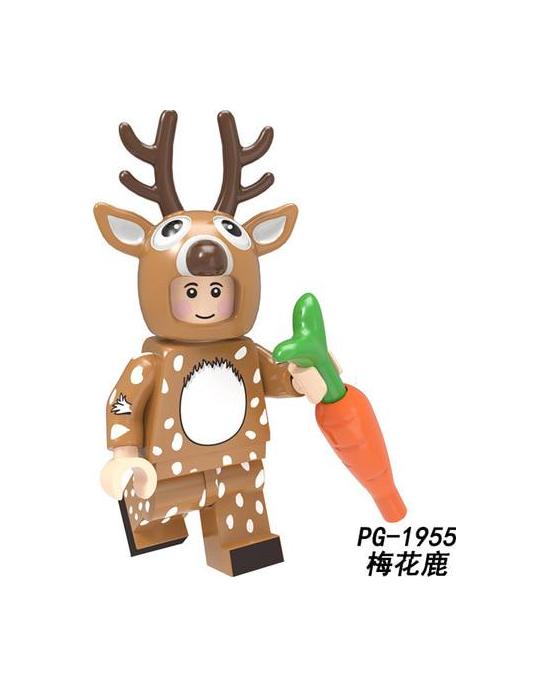 Cartoon Nette Tiere Pumpen Serie Kaninchen Kuh Lebkuchenmann Katze Hund Dargon känguru hirsch Bausteine ​​Spielzeug